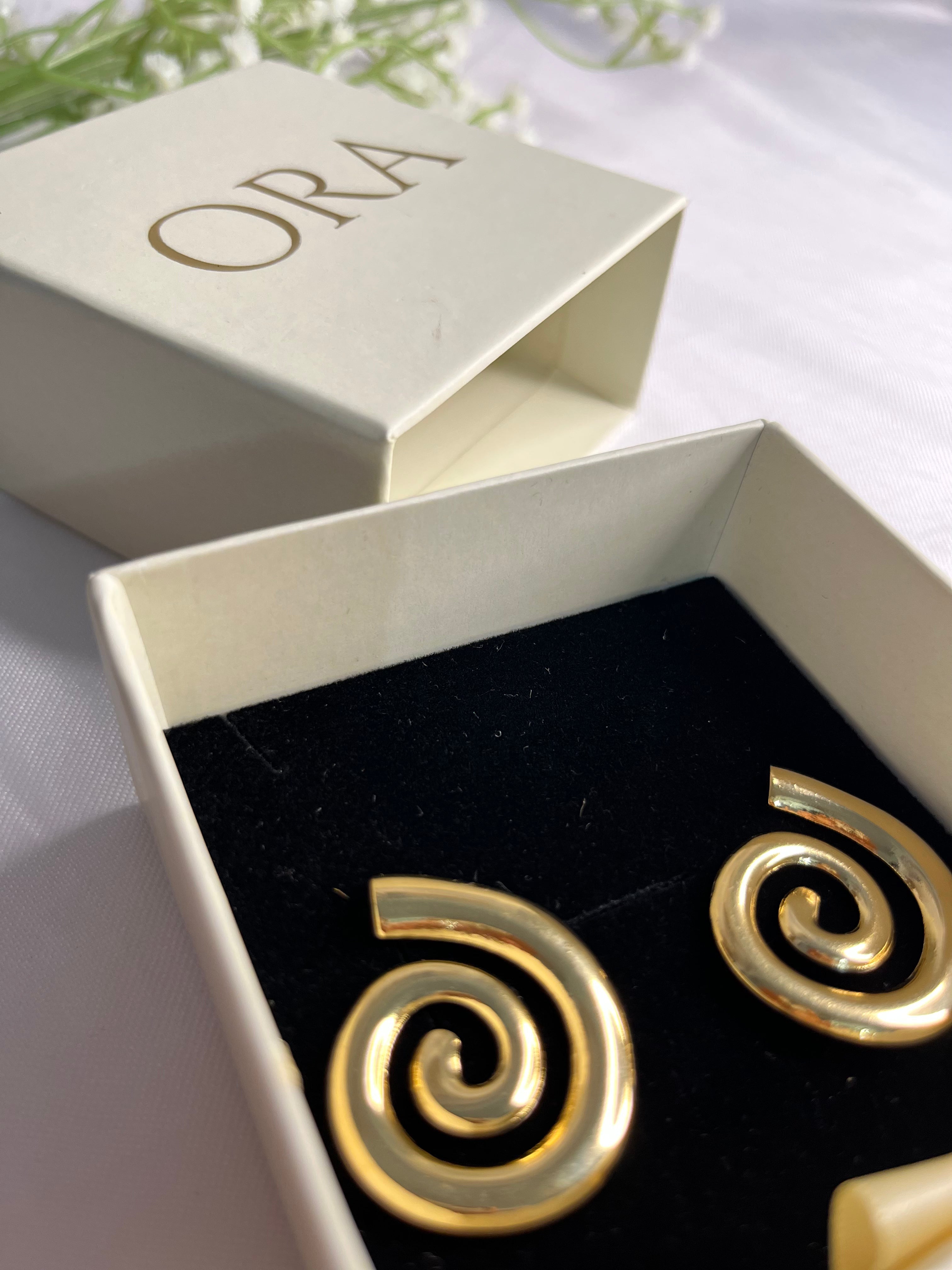 ORA GOLD SPIRAL EARING - ORA
