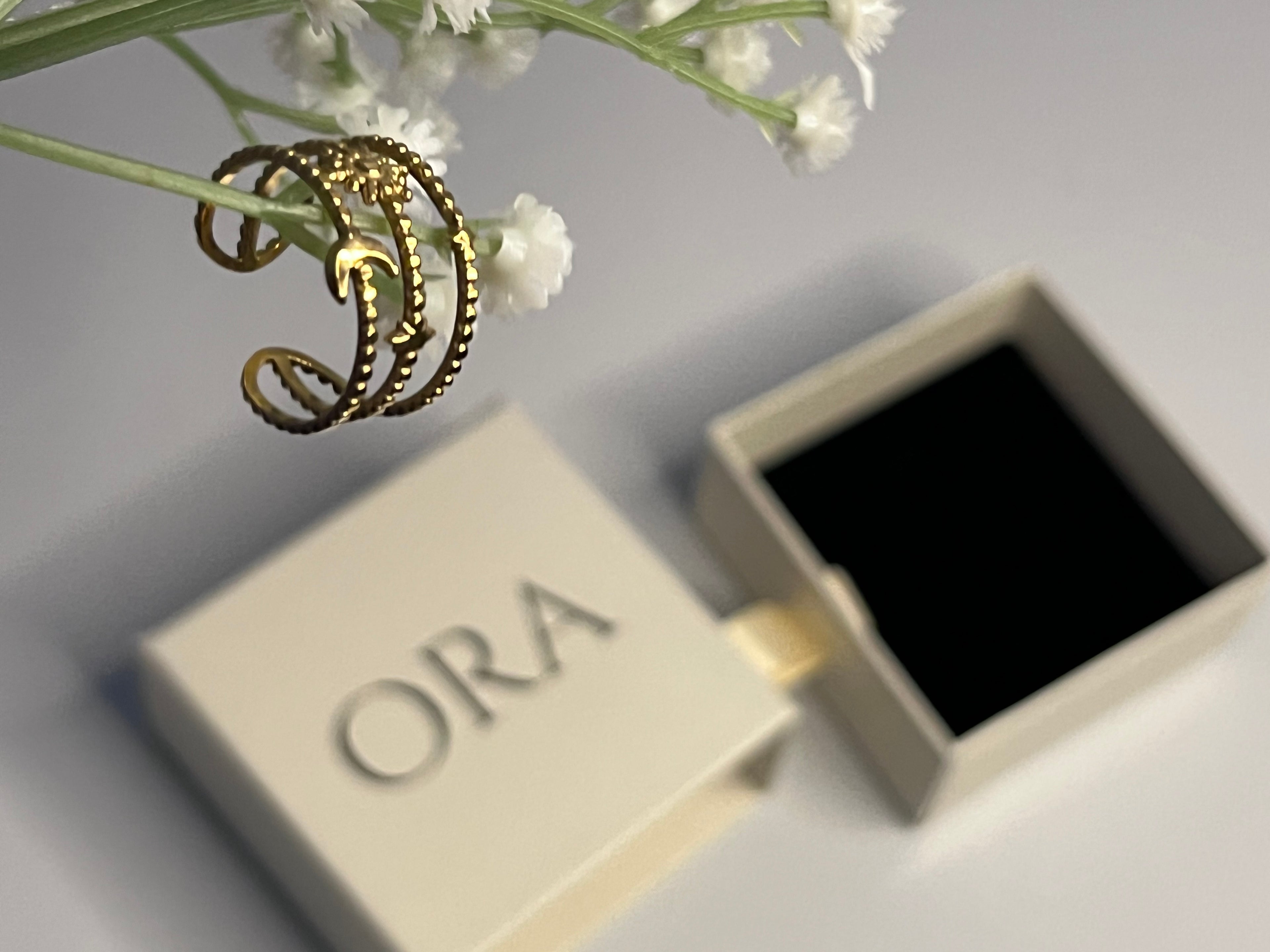 MOON STAR RING(anti tarnish) - ORA