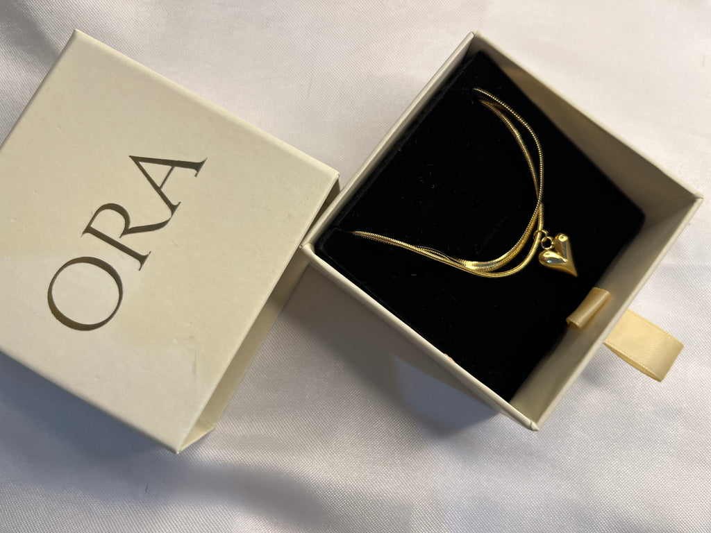 ORA DOUBLE LAYER HEART PENDANT - ORA